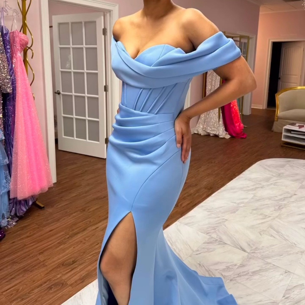 Jovani light blue evening gown